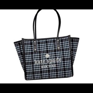 Kate Spade Ella Tweed Fabric Plaid Tote